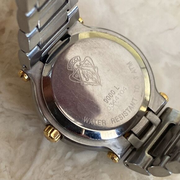 Gucci 9000L Two-Tone Gold & Stainless Steel Watch Authentic - Picture 8 of 12